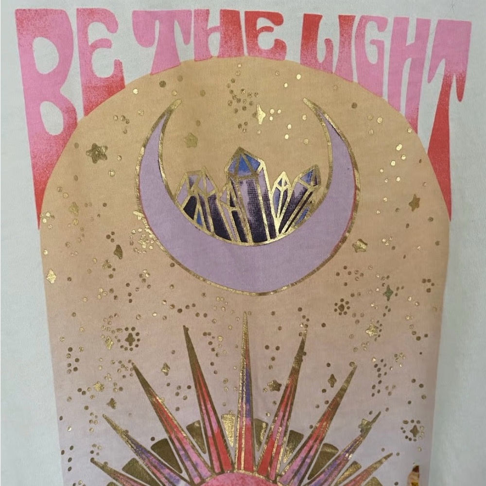 Spiritual Gangster “Be the Light” white tank top size small NWT!